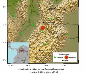 El municipio de Los Santos es conocido por la constancia de estos eventos sísmicos.