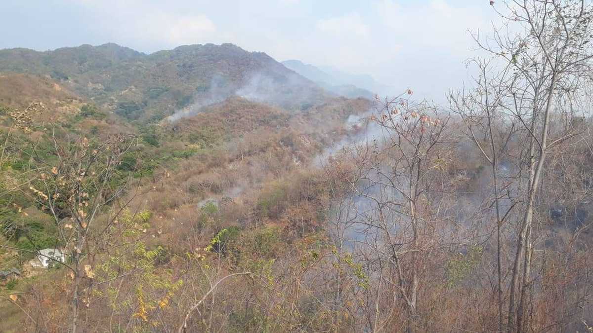 Uno de los incendios más fuertes se registró en la Sierra Nevada de Santa Marta. 