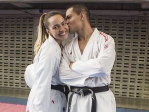 Diana y Guillermo Ramírez, hermanos que parctican Karate y representaran a Colombia en el mundial