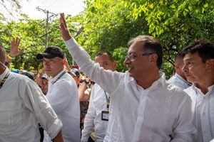 El presidente Gustavo Petro estuvo este sábado en la Universidad del Valle en Cali.