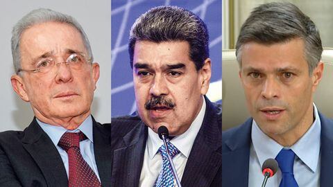 Nicolás Maduro, Leopoldo López y Álvaro Uribe.