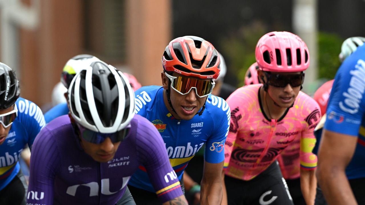 UNJA, COLOMBIA - FEBRUARY 08: Egan Bernal of Colombia and Team Colombia competes during the 4th Tour Colombia 2024, Stage 3 a 141.9km stage from Tunja to Tunja on February 08, 2024 in Tunja, Colombia. (Photo by Maximiliano Blanco/Getty Images)