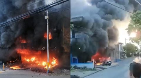 Fuerte incendio se presentó el 2 de mayo en Santa Fe de Antioquia.