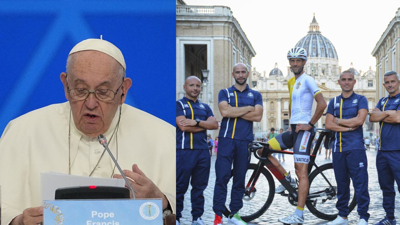 Papa Francisco, Mundial Ciclismo. Foto: AP/Alexander Zemlianichenko//Ivan Sommonte/Athletica Vaticana