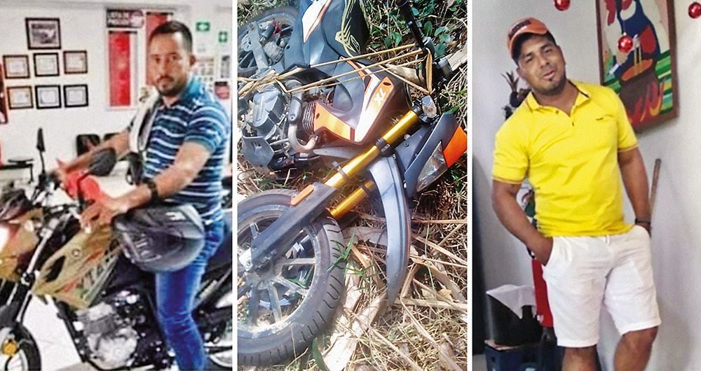 Edwin Gómez y Jackson García fueron reportados como desaparecidos el día del operativo, el primero apareció muerto y del segundo solo se ha encontrado la moto enterrada en un pastizal.
