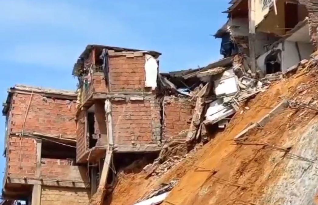Viviendas afectadas en barrio Cordoncillo II de Bucaramanga.