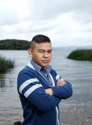 Johann Steven Martinez  hijo del sargento del Ejercito Jose Libio Martínez, asesinado por las Farc luego de casi 14 años de secuestro 
Nariño mayo 16 2016 
foto Guillermo Torres Semana