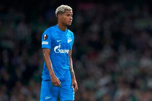 SEVILLE, SPAIN - FEBRUARY 24: Wilmar Barrios of Zenit St. Petersburg looks on during the UEFA Europa League Knockout Round Play-Offs Leg Two match between Real Betis and Zenit St. Petersburg at Estadio Benito Villamarin on February 24, 2022 in Seville, Spain. (Photo by Mateo Villalba/Quality Sport Images/Getty Images)