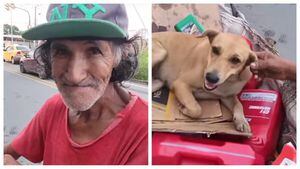 Abuelo reciclador y su amiga