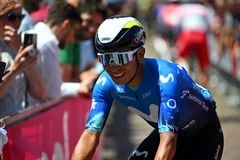 POMPEI, ITALY - MAY 14: Nairo Quintana of Colombia and Movistar Team prior to the 107th Giro d'Italia 2024, Stage 10 a 142km stage from Pompei to Cusano Mutri - Bocca della Selva 1389m / Amphitheater of Pompei / #UCIWT / on May 14, 2024 in Pompei, Italy.  (Photo by Dario Belingheri/Getty Images)