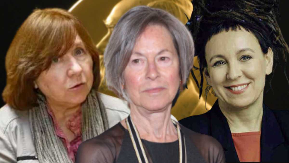 Svetlana Aleksiévich, Olga Tokarczuk y Louise Glück, mujeres que han ganado el Nobel de Literatura