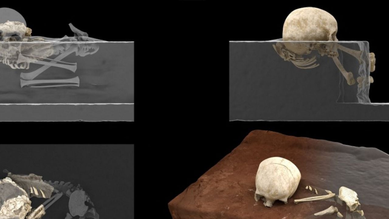 Un niño recostado delicadamente, el enterramiento humano de un niño más antiguo descubierto en África
