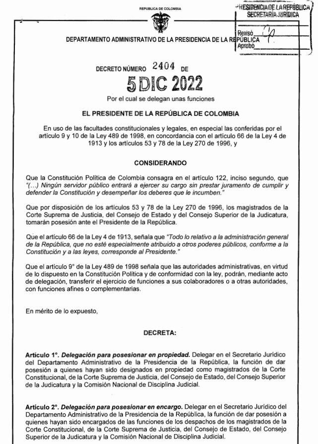 Decreto presidente Gustavo Petro