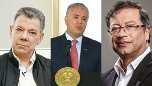 Juan Manuel Santos, Iván Duque y Gustavo Petro.
