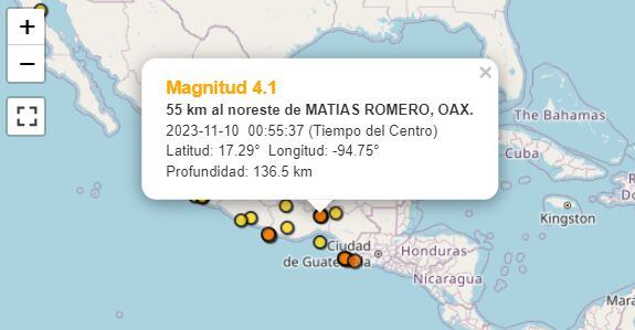 Varios sismos se han presentado en México en las últimas horas