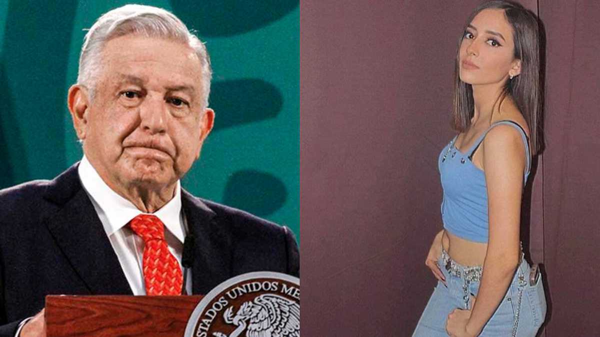 El presidente de México Andrés Manuel López Obrador y la joven Debanhi Escobar