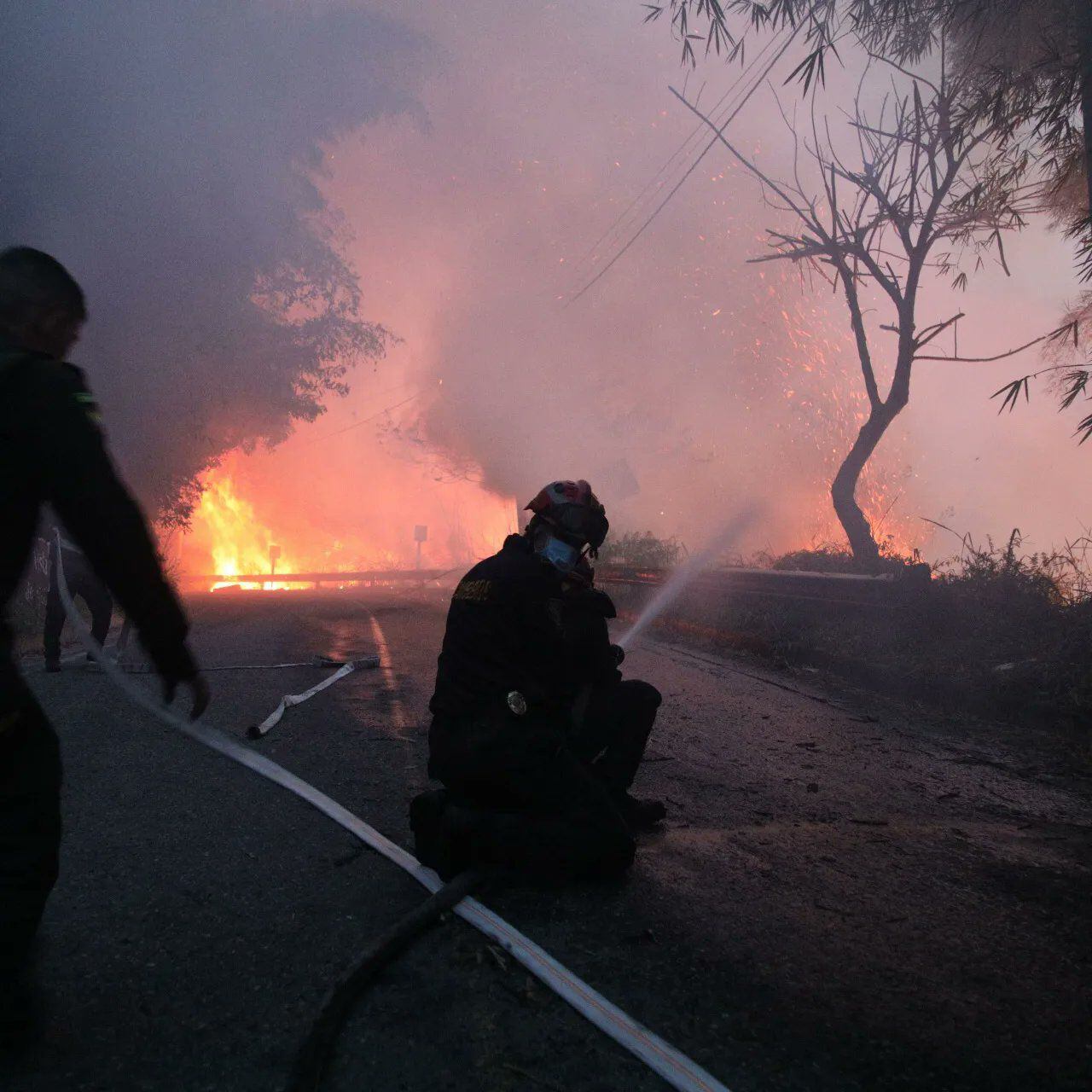 Incendio en Ruitoque, Floridablanca, Santander.