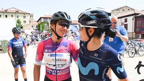 Ana Cristina Sanabria. Tatiana Ducuara y Paula Patiño en la Vuelta a Burgos 2022.