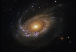 Galaxia medusa JW39
ESA/HUBBLE & NASA, M. GULLIEUSZIK AND THE GASP TEA
26/5/2023