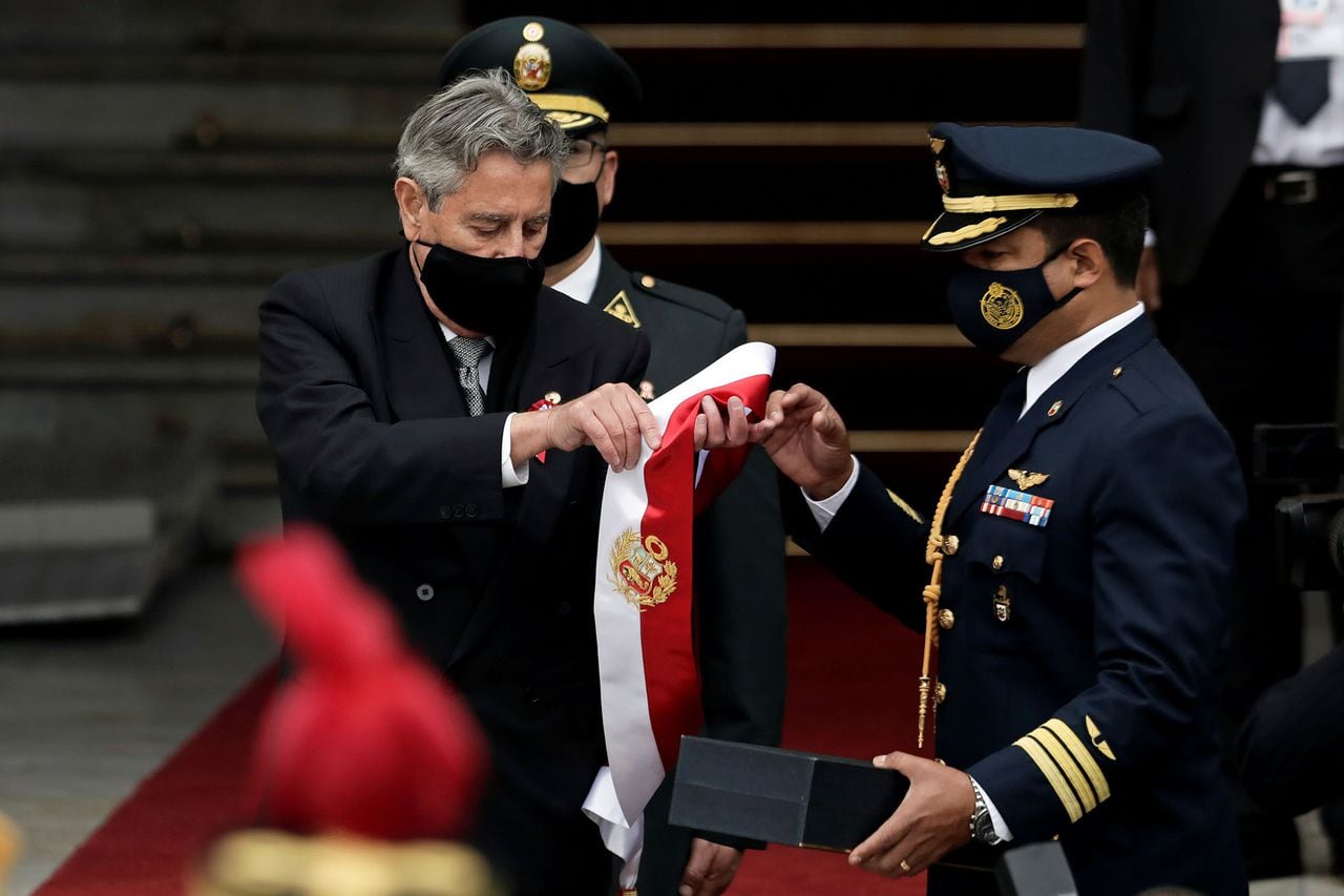Toma de posesión de Pedro Castillo como presidente de Perú.