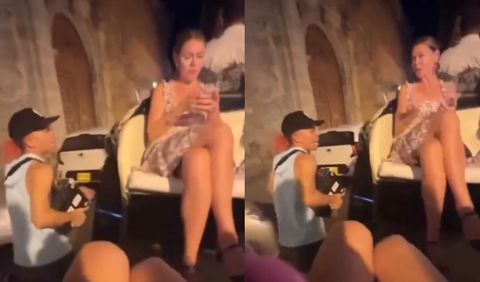 El video con la reacción de la turista se hizo viral.