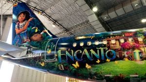 Avión de Avianca inspirado en la película Encanto, de Disney