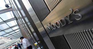 NEW YORK, UNITED STATES - MAY 21:  Moody's, leading international credit rating institution, is seen on the photo in New York, United States on 21 May, 2014. Leading financial institutions of country are present at Wall Street and they are regarded as not only USA's crucial economic points but also heart of the world economy. They dominate the economic situation of country with their decisions and statement of numbers. (Photo by Cem Ozdel/Anadolu Agency/Getty Images)