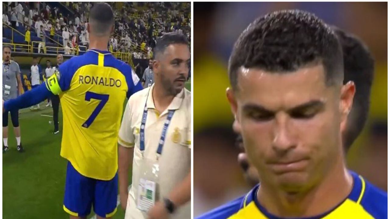 Cristiano Ronaldo, enojado tras eliminación de Al-Nassr por la Copa del Rey de Campeones.