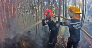 La primera temporada seca del año genera alarma por los posibles incendios que se puedan presentar. Autoridades toman acciones. Foto: Dirección Nacional de Bomberos.