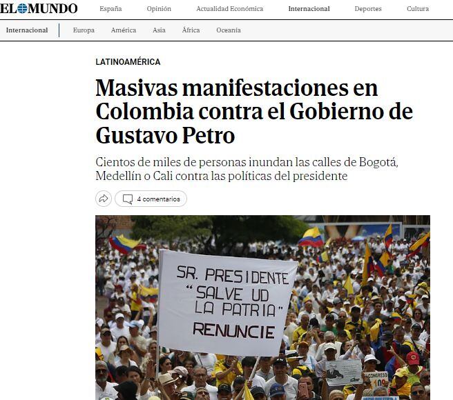 El diario el Mundo es uno de los medios más importantes de España