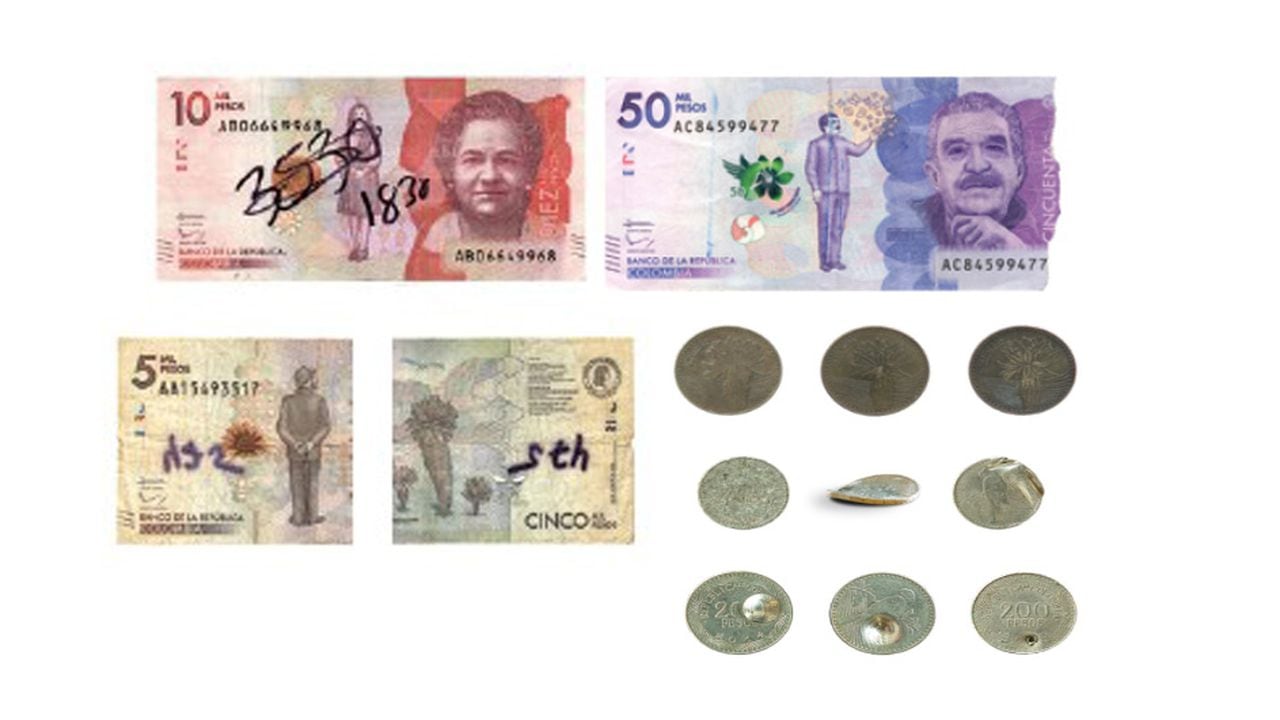 Los billetes deteriorados pueden ser cambiados en las ventanillas del Banco de la República
