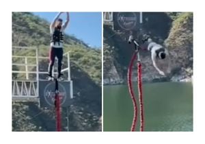 El sujeto cayó al vacío de un lago.