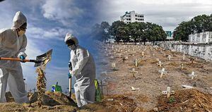 La imagen de las tumbas improvisadas en Río de Janeiro, Brasil, da una dimensión del problema. El país es el segundo con más muertes covid totales después de Estados Unidos. Ya supera las 143.000. 