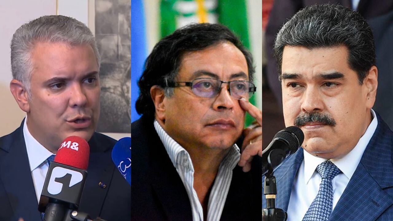 Iván Duque, Gustavo Petro y Nicolás Maduro