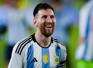 Lionel Messi durante el Mundial de Qatar con Argentina.