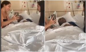 Pelé rodeado de su familia en el hospital