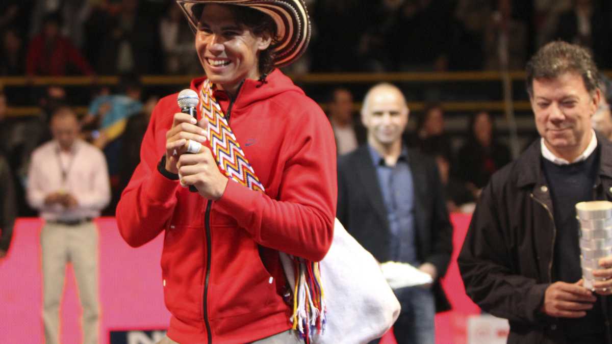 Rafael Nadal visitó Colombia en 2011