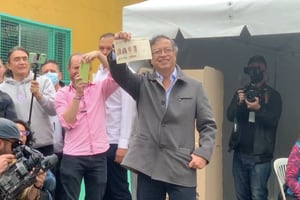 Gustavo Petro tras votar este domingo 19 de junio