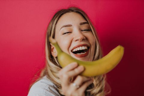 Young woman eating healthy