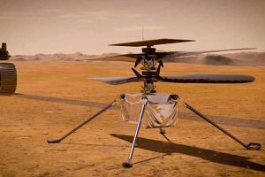 Esta ilustración puesta a disposición por la NASA muestra el helicóptero Ingenuity Mars en la superficie del planeta rojo cerca del rover Perseverance. La NASA está subiendo la apuesta con su nuevo vehículo explorador dirigido a Marte. Perseverance es el rover marciano más valiente y audaz de la NASA hasta el momento. Foto: NASA / JPL-Caltech vía AP