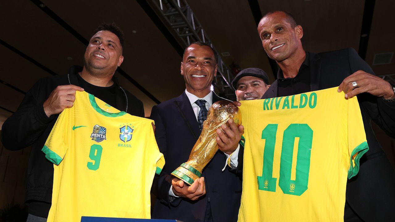 Ronaldo, Cafú y Rivaldo, campeones con Brasil en Corea y Japón 2022.