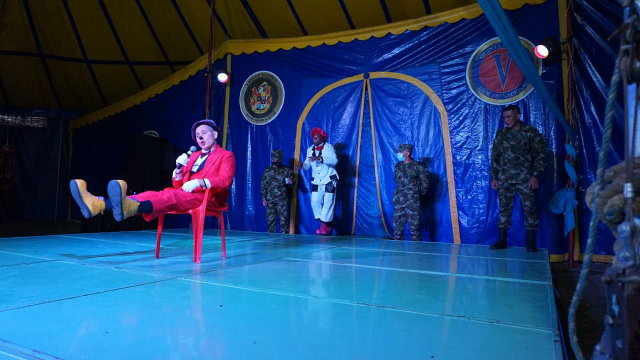 El Circo Colombia del Ejército Nacional llegó a Chocó para celebrar el mes de los niños