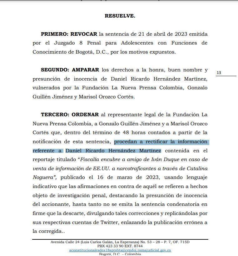 Gonzalo Guillén deberá rectificar acusaciones contra el fiscal Daniel Hernández.