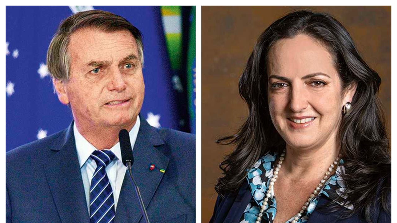 Jair Bolsonaro y María Fernanda Cabal