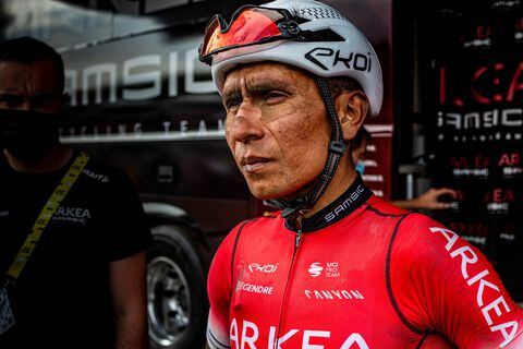 Nairo Quintana y sus marcas después de la terrorífica etapa del pavé en el Tour de Francia 2022.