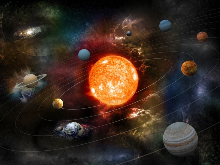 Ilustración sobre el sistema solar.