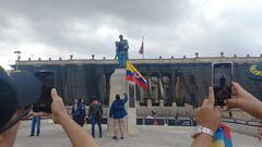Algunos manifestantes han comenzado a llegar a la Plaza de Bolívar.