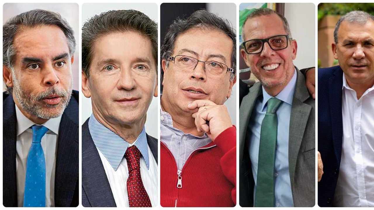 Armando Benedetti, Luis Pérez, Gustavo Petro, Alfredo Saade, Roy Barreras.