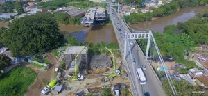 La obra de ampliación del puente de Juanchito, según el gobierno departamental, tiene un avance del 72%.