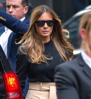 NEW YORK, NEW YORK - JUNE 08:  Former U.S. First Lady Melania Trump arrives at Trump Tower in Manhattan on June 8, 2023 in New York City.  (Photo by James Devaney/GC Images)